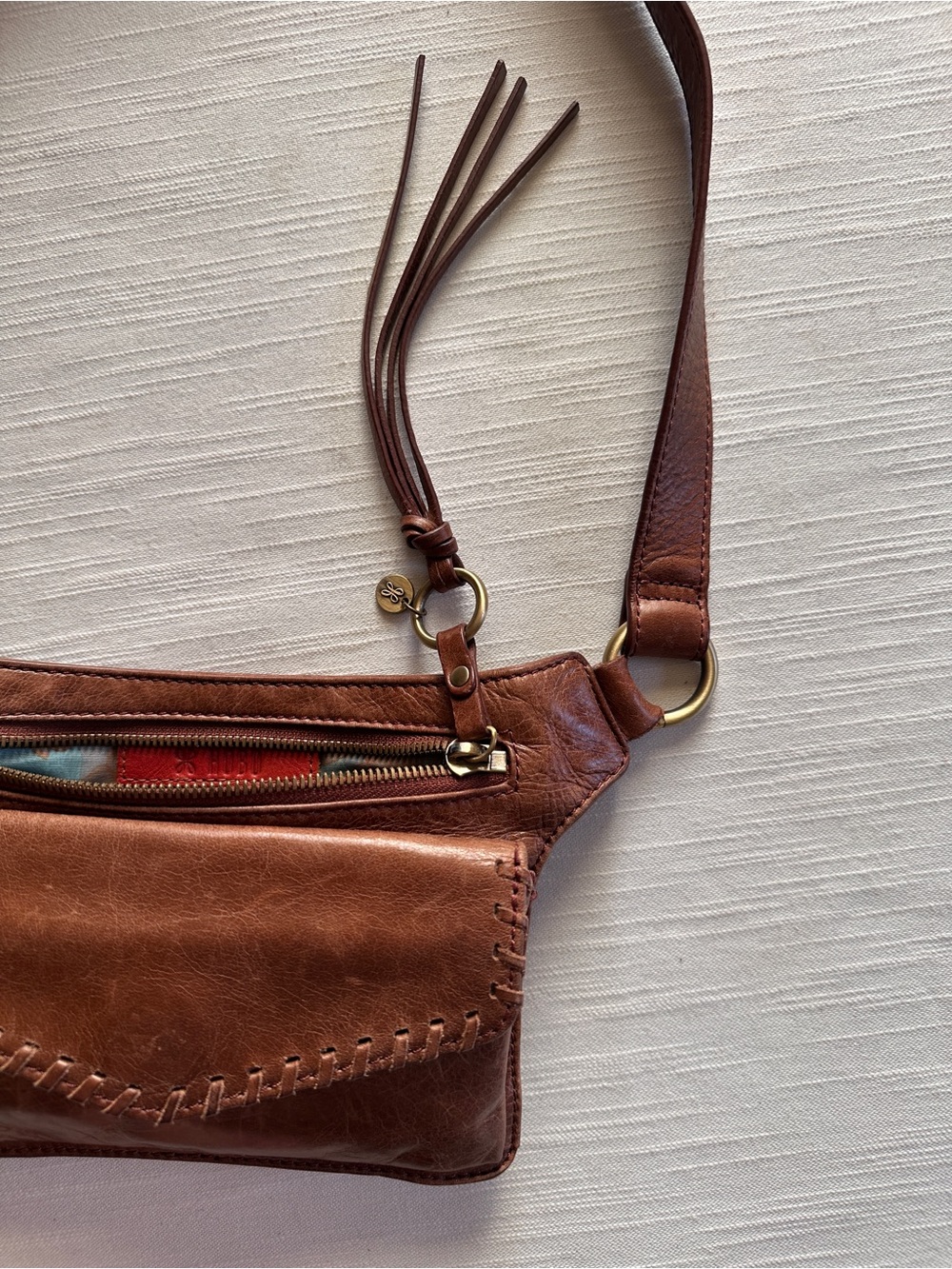 HOBO Brae Chestnut Brown Leather Hip Belt Bag/Sling